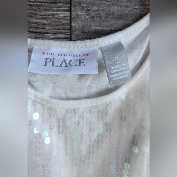 The Children's Place Toddler Girls Sequin Tutu Dress - Simplywht - Picture 4 of 6